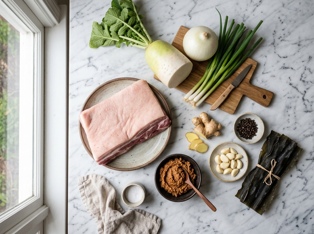 Bossam ingredients laid out